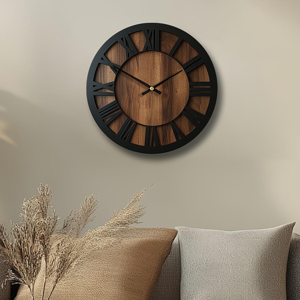 Vintage Wooden Wall Clock | Silent & Decorative | 3 Sizes Available | Perfect for Living Room & Office