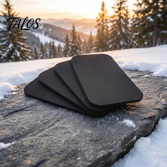 Ski Shin Pads 4PCS Snowboard Pads, Comfortable Memory Foam Protective Inserts, Snowboarding Gear Pain Relief Cuttable Calf Cushion for Outdoor Sports