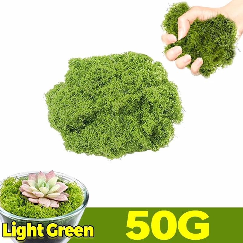 300/30g Artificial Green Moss Eternal Life Moss Grass Mini Landscape Fake Grass DIY Craft Faux Preserved Plant Moss Garden Decor