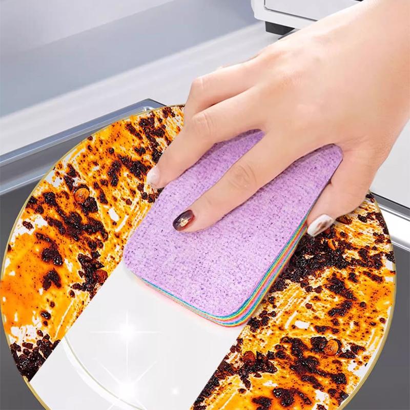 Reusable Wipe Cloth Microfiber Dishcloths Multilayer Dishwashing Rag Kitchen Cleaning Towel Window Desktop Cleaning Tools