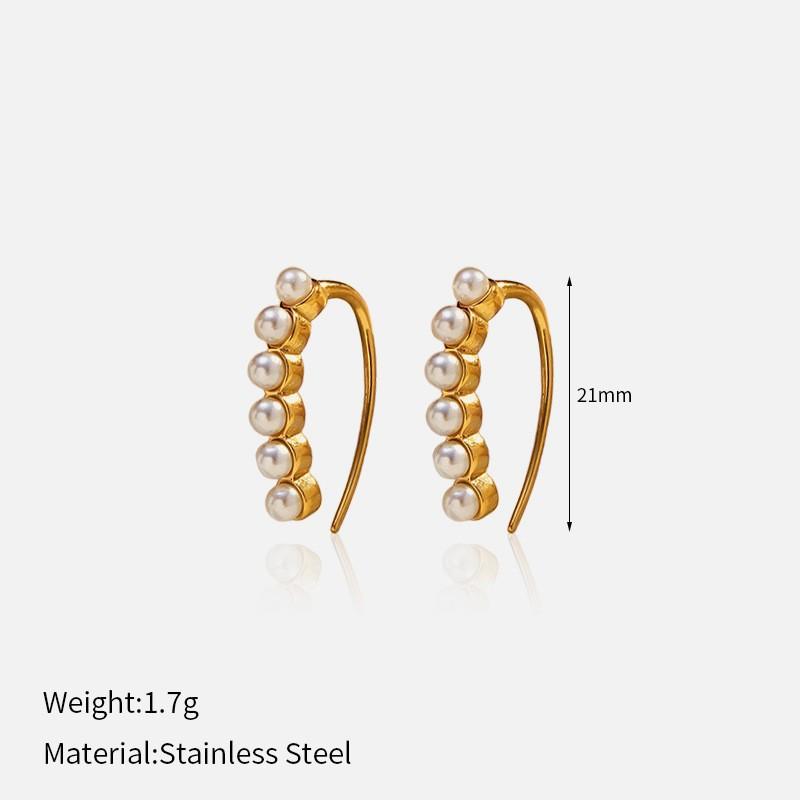 Ins Style Stainless Steel Earrings 18K Gold Plated Titanium Trendy Jewelry Men Women