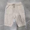 Men's Linen Casual Shorts Side Drawstring Cotton Linen Breathable Beach Pants Summer Lightweight Loose Fit Straight Leg