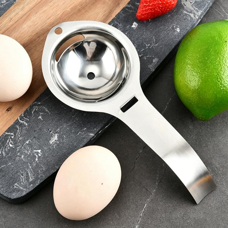 Egg Yolk White Separator Home Baking Egg Liquid Strainer LsCook 304 Steel Long Handle