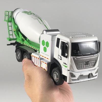 1:32 Concrete Mixer Truck Engineering Vehicle Alloy Metal Diecast Model Car Children Toy Car With Sound And Light Pull Back Gift