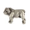 Bulldog, English Bulldog, British Bulldog I  - Silver-plated dog brooch, elegant pin, jacket lapel decoration by Art-Dog brand