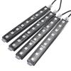 4x 5050 SMD 9 LED RGB Car Interior Floor Decorative Atmosphere Strip Light   Remote Control