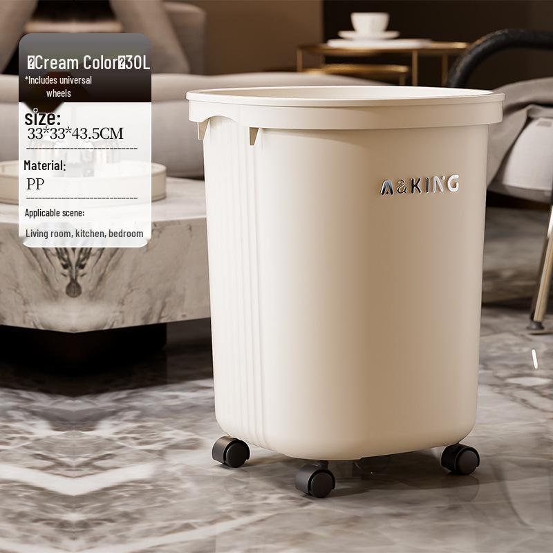 Luxury High-Capacity Trash Can: Stylish Bathroom, Living Room, & Bedroom Bin