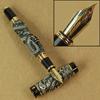 Jinhao Classic Double Dragon Playing Pearl, Metal Carving Embossing Heavy Pen Gold For Writing Gift Pen With Gift Box