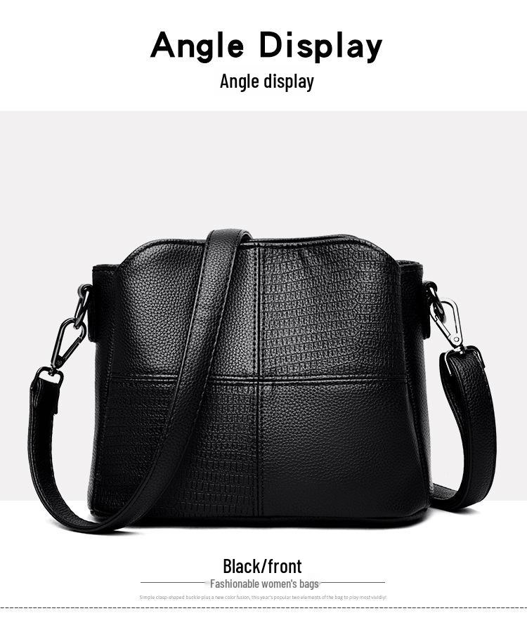 2024 Damen Weiches Leder Retro Umhängetasche - Schlicht, Lässig, Mehrschichtig, Schulter Eimertasche