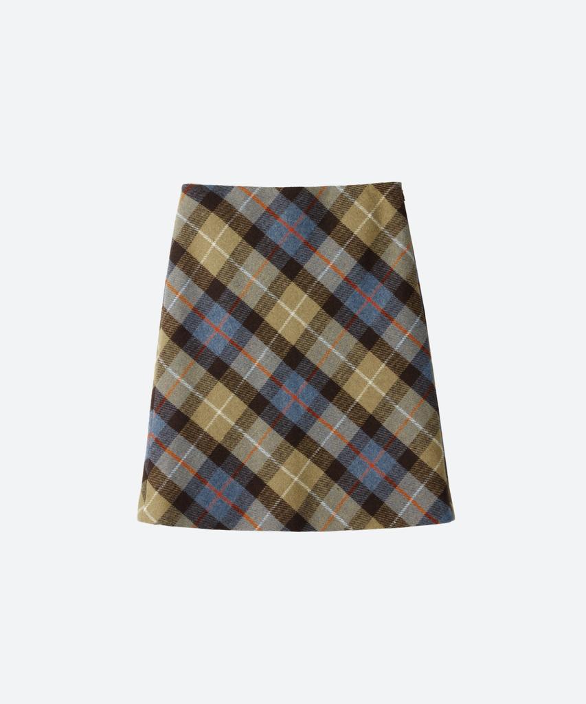 Moon Sun M.C School Check Skirt / Brown
