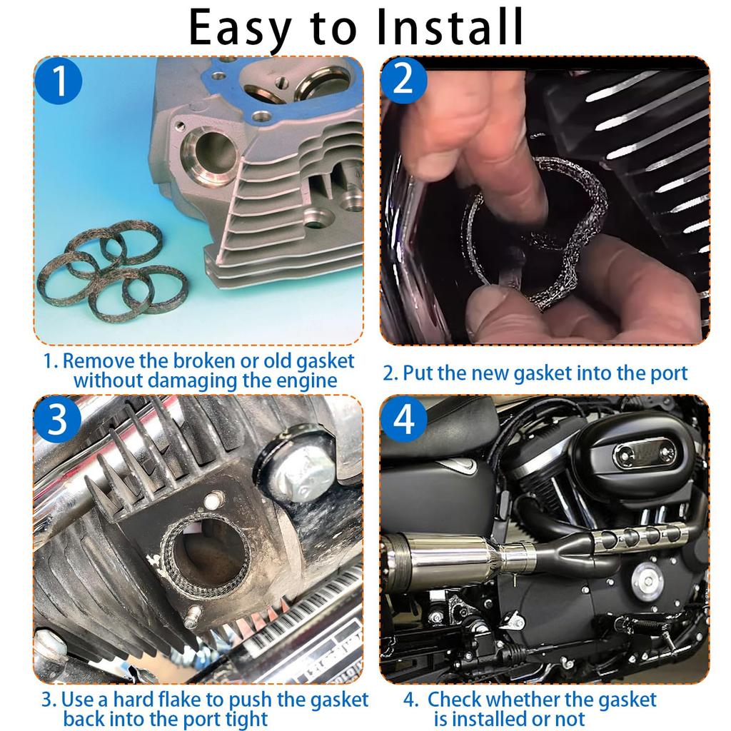 BIGLKNM Tapered Exhaust Gaskets 2 & 1 Red Exhaust Gasket Seal Installer Tool for