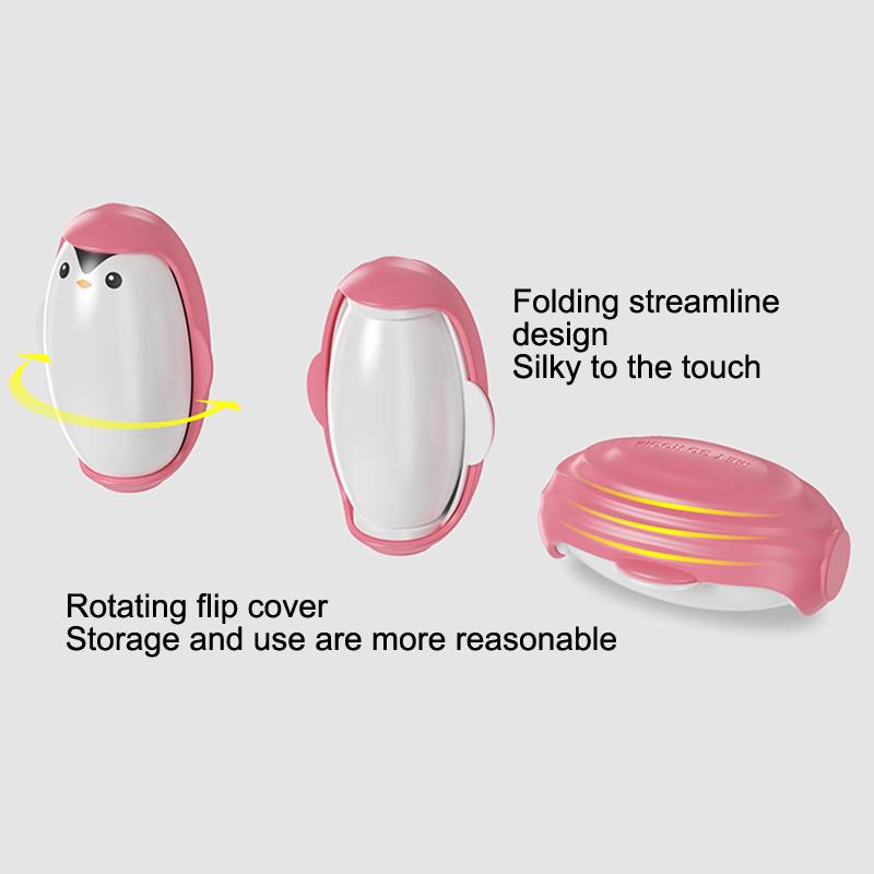 2-Pack Penguin Lint Roller Portable Handheld Fuzz Remover -Cute Mini Lint Remover for Pet Hair & Lint on Clothes, Furniture, Car Seat