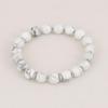 Elegant Semi-Precious Stone Beaded Bracelet - Light Luxury, High-End, Versatile Elastic Round Beads for Couples