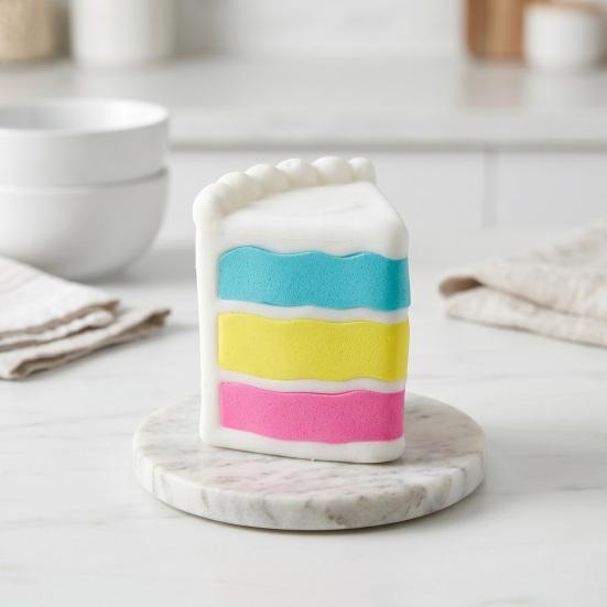 Sandwich Cake Squeeze Toy, TPR Slow Rise Stress Reliever, Soft Decompression Fidget for Adults, Desk Gift