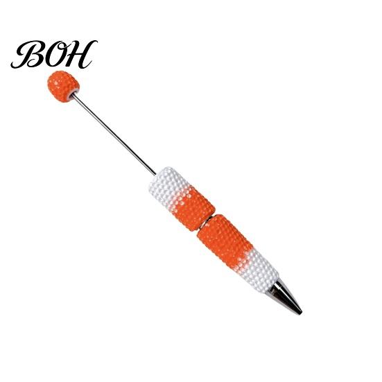Beadable Ballpoint Pens DIY Pen, Colorful Fancy Beaded Crafting Gift for Students, Party Favors, Creative Office Supplies Novelty Rainbow