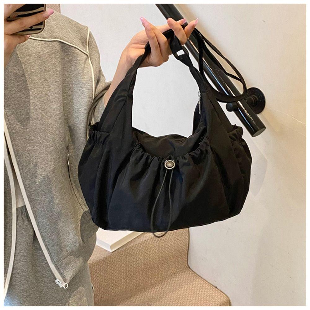 Handbag Crossbody Bag Korean Style Drawstring Bag Casual Nylon Shoulder Bag  Office Worker
