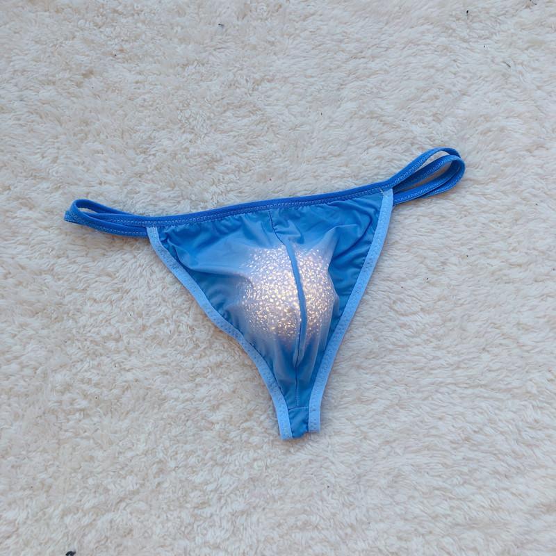 Men Breathable Thin Bag Underwear G-String Sexy Low-Waisted Comfortable Solid Color Underwear