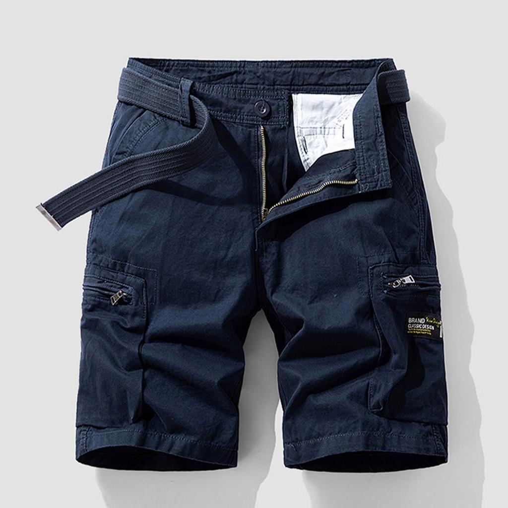 Men's Cargo Shorts, Outdoor Casual Work Shorts, Retro Loose  Cargo Shorts With Multi-pocket And Zipper