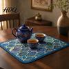 Soft Absorbent Kitchen Mat Bohemian Dish Drying Mat Super Diatomaceous Earth Drainer