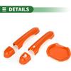 Motoforti Exterior Door Handle Cover Set, Decoration Trim for Jeep Renegade 2015-2021, ABS, Orange, 1 Set