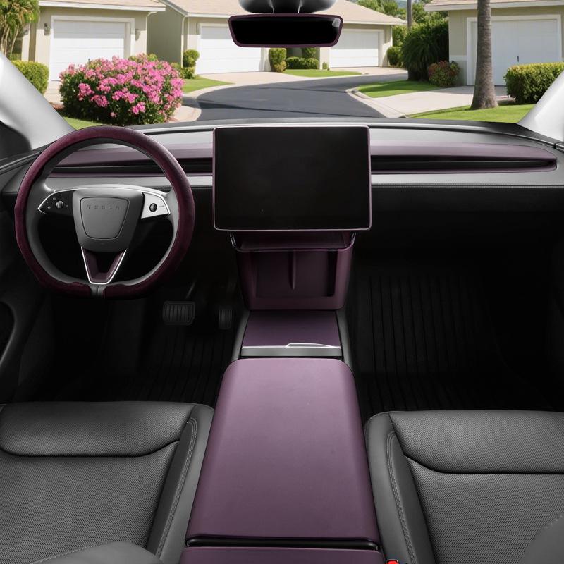 Updated Tesla Model 3/Y Center Console Silicone Wireless Charger Decor Accessory.