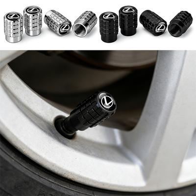 4Pcs Car Emblem Valve Cap Wheel Valves Dust Cover Tire Accessories For CT200h F Sport IS RX NX ES LS GS UX LX LC RC GC GX