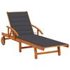 Day and Night - Day and Night Garden Lounger with Solid Acacia Wood Cushion