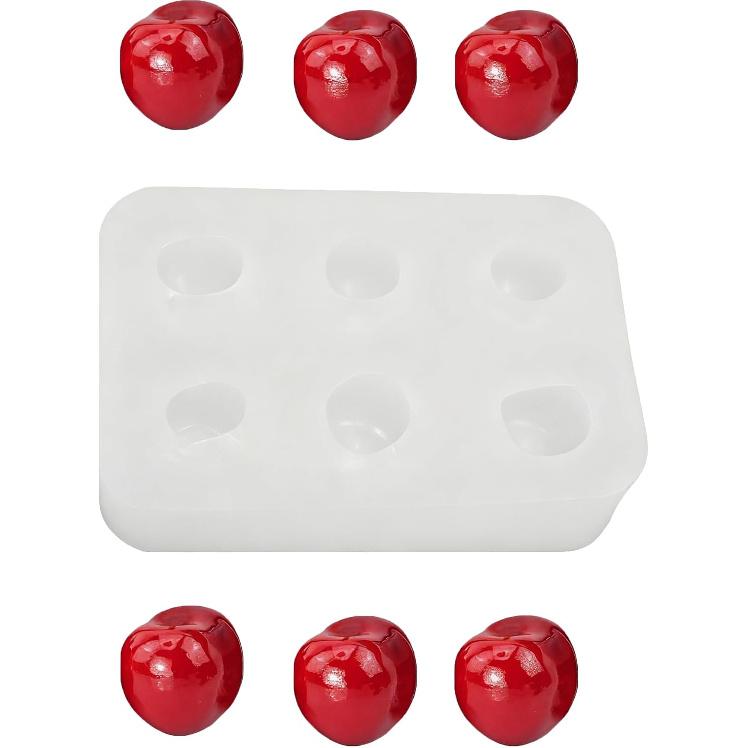 Fruit Shaped Silicone Molds, 3D Strawberry Orange Raspberry Blueberry Fondant Mold, Fruit Mold for Candy Jelly Cake Decor Soap Resin DIY Baking Tool