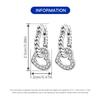 925 Silver Heart Shaped Snake Pattern Drop Earrings Women Earrings Charm Fashion Versatile Party Jewelry Gifts