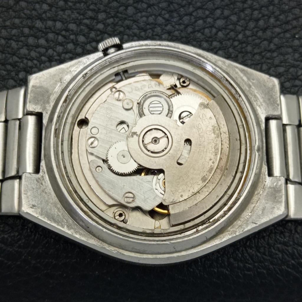 GENUINE VINTAGE SEIKO 5 AUTOMATIC 7019A JAPAN MENS BLACK DIAL WATCH a701916-5 R207-a701916