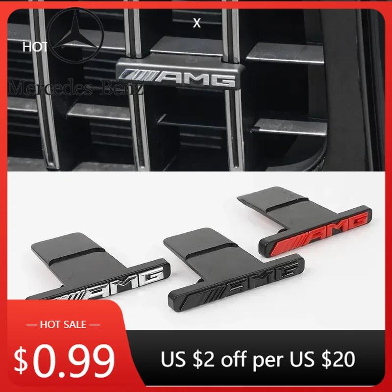 Naklejka na samochód Nowa 2026 Dla Benz AMG ABS Logo AMG Emblemat na przednią kratkę Naklejka samochodowa Akcesoria do modyfikacji dla Mercedes Benz W211 W2
