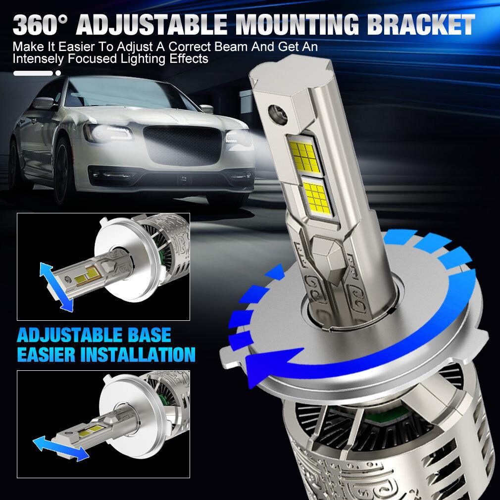 2Pcs H7 H4 Led Headlight Bulbs 6000K H1 H3 H8 H11 Led 9005 HB3 9006 HB4 Auto Lamp 130W 80000LM 9012 Hir2 High Power Canbus 24SMD CSP Chips Headlamp