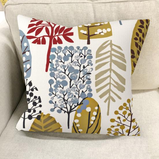 Pillowcase Hidden Zipper Easy to Clean Comfortable Printed Design Vintage Abstract Botanical