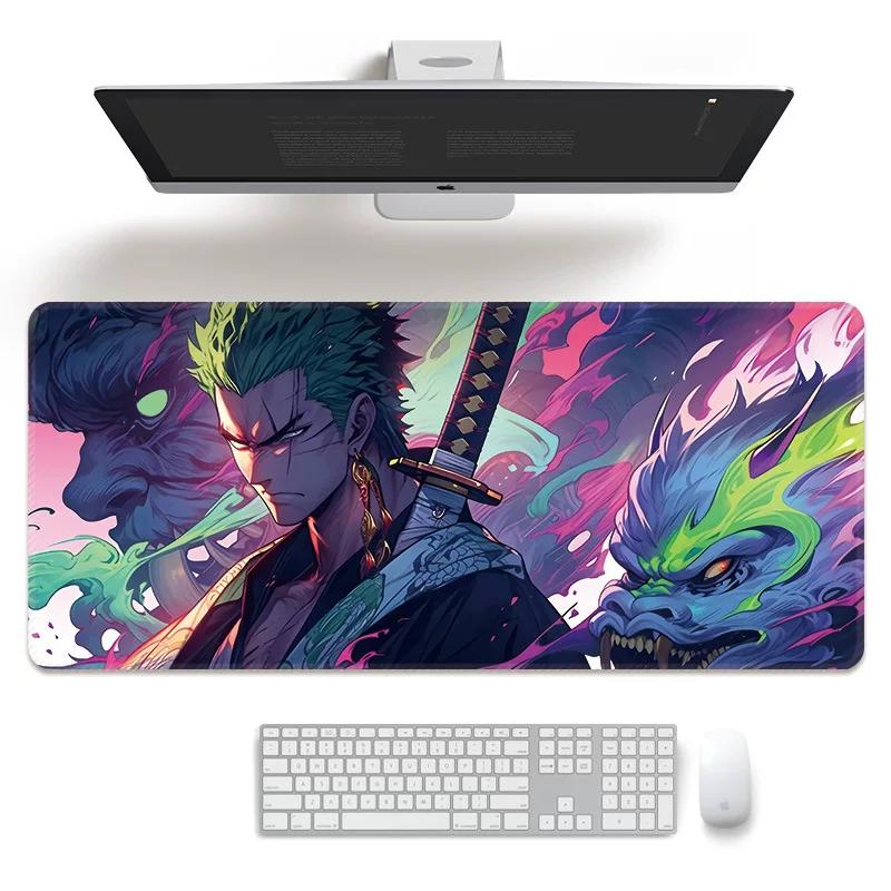 Cartoon Anime Mouse Pad Oversized ONE PIECE Boys E-sports Game Two-dimensional Computer Keyboard Desk Pad Office Cute Large Size  Non-slip Mouse Pad
