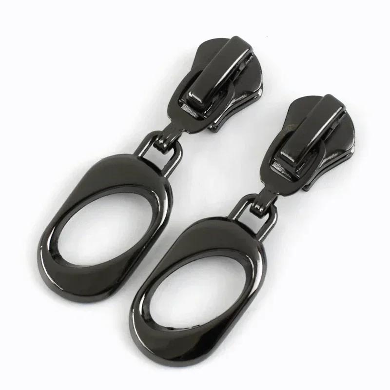 5/10Pcs Meetee 5# Zipper Sliders for Metal Nylon Resin Zips Clothes Bag Zippers Pull Head Repair Kit Garment Sewing Accessories