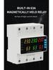 Three-Phase Digital Voltage Protector with 6-Display ATS, Overcurrent Protection, 63A/100A Capacity, 230V.