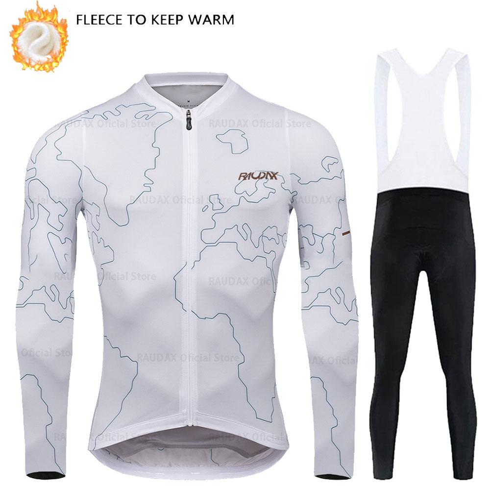 Winter Thermal Fleece Cycling Jersey Top MTB Bike Outdoor Men's Road Bicycle Clothing Long Sleeves Shirt Uniform