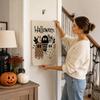 Halloween Garden Flag with Leaf Print for Fall Outdoor Decor