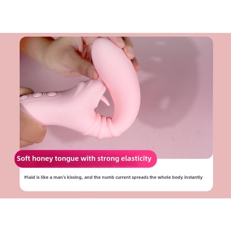 Rhythmic Tongue Licking Slapping Vibrator Female Rechargeable Masturbator Vibrator Adult Erotic Sex Products