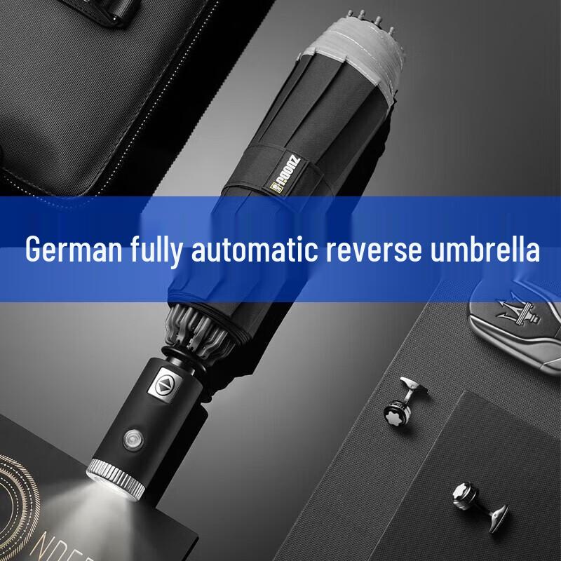 

ZUODU 23-inch Automatic Reverse Folding Umbrella with LED Light