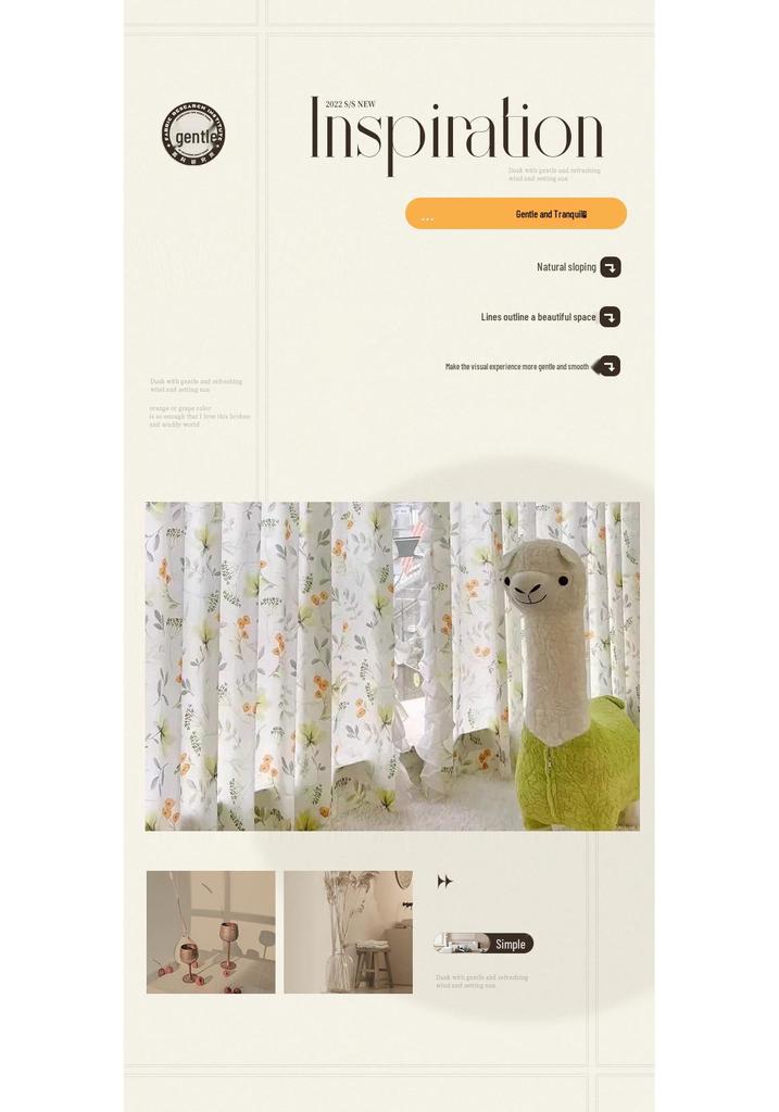 Pastoral Style Floral Sheer Curtains with Lace - Ideal for Bedrooms & Living Rooms