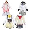 Magical Girl Kaname Madoka Cosplay Costume Akemi Homura Cosplay Anime Outfit Black Long Straight Battle Suit Performance Costume