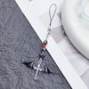 Mobile Phone Charm Gothic Cross Bat Rose Pendant Keychain Strap Lanyard for Bag