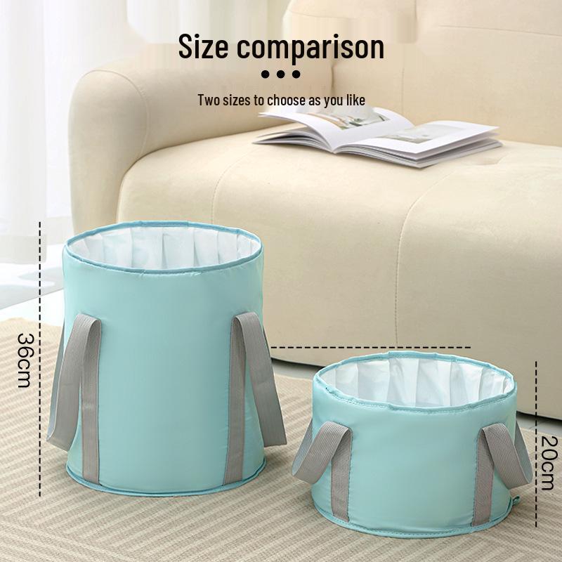 Portable Insulated Foldable Foot Bath Bucket - Travel-Friendly and Deep for Household Use