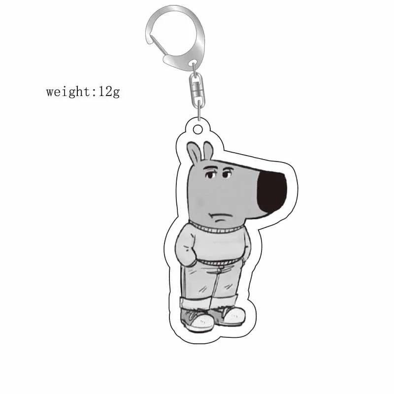 

Humorous Just A Chill Guy Girls Dog Meme Keychains Keyring for Accessories Bag Key Chain Ring Jewelry Christmas Holidays Gifts