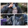 Outdoor Shoulder Strap Mesh Water Bottle Pouches With Double Storage Compartments For Hiking Cycling Small Items Carry