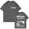 Rock Band Deftones White Pony Double Sided Print T-shirt Men Hip Hop Alternative Metal Oversized Streetwear Male Fashion Tshirt