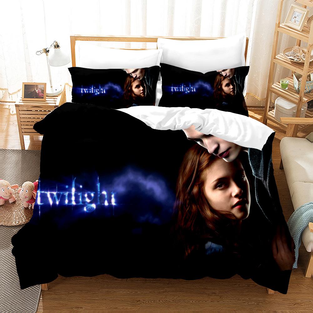Luxury Fashion Movie Twilight Bedding Set Adult 3D Duvet Cover Sets Comforter Bed Linen 220X240 Size Decor Bedclothes