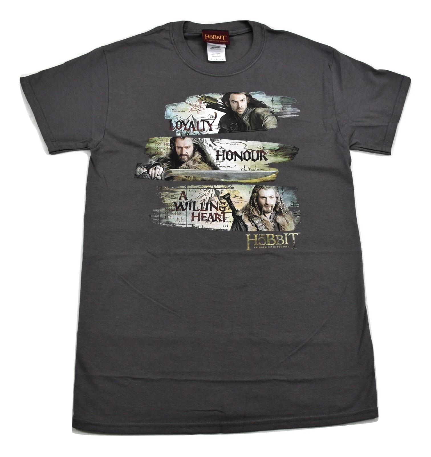

Hobbit Mens Loyalty, Honour, A Willing Heart Shirt New S, M 3XL