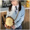 Cute Toast Bread Plush Crossbody Bag Cartoon Smiley Face Phone Wallet Purse For Women Girls Shoulder Handbag